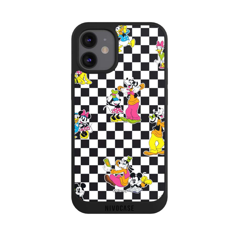 iPhone 12 mini NIVOpure Donald and Friends Pattern Black and White