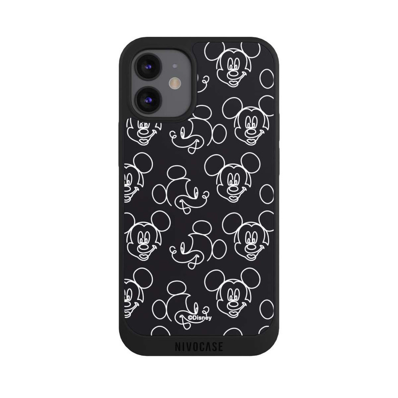 iPhone 12 mini NIVOpure Disney Mickey Muster Schwarz