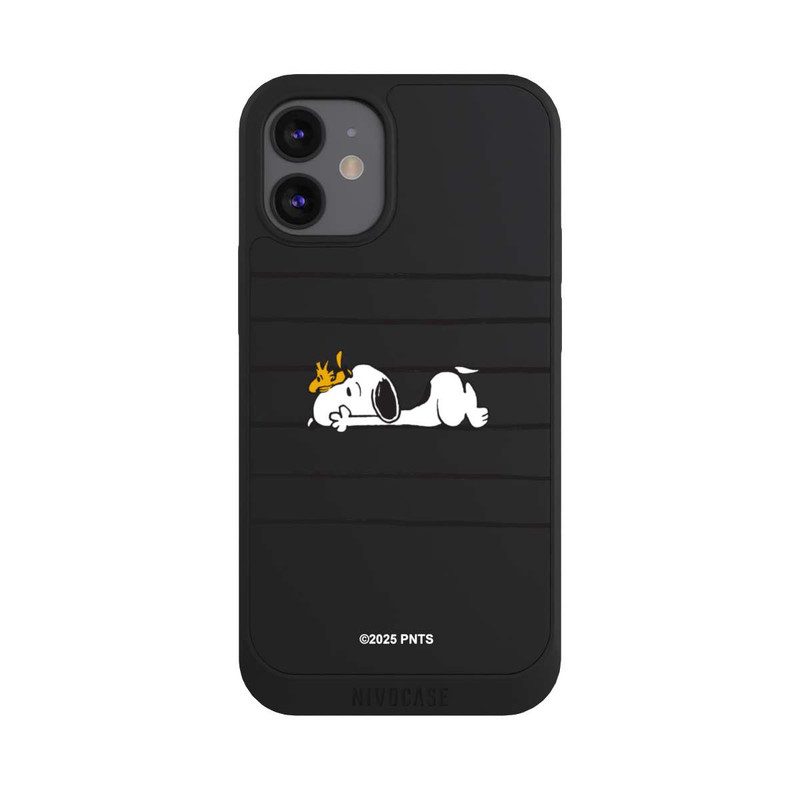 iPhone 12 mini NIVOpure Snoopy Woodstock Stripes Peanuts Transparent
