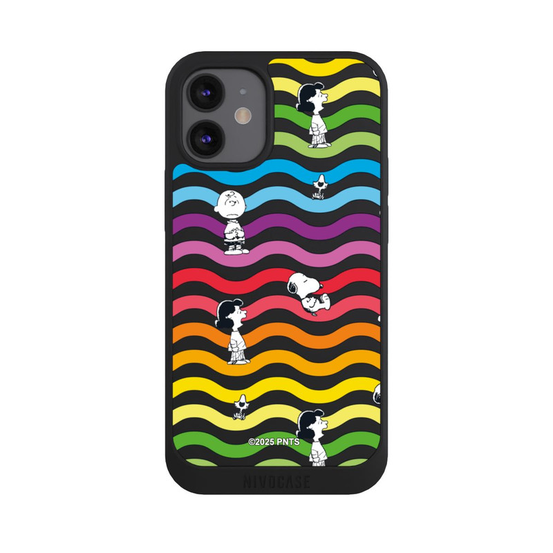 iPhone 12 mini NIVOpure Snoopy Pattern Rainbow Transparent