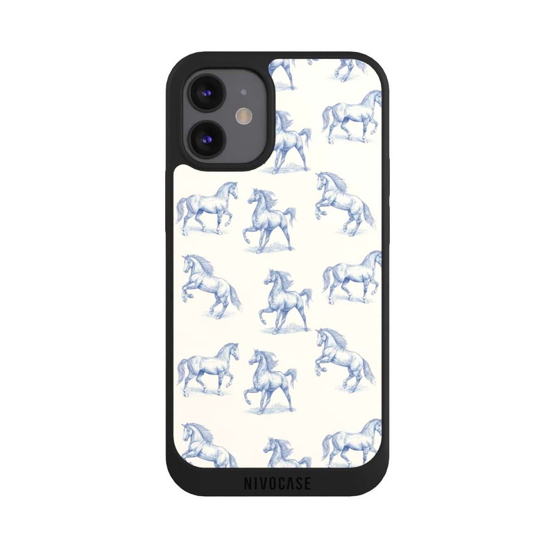 iPhone 12 mini NIVOpure Horses Pattern Toile de Jouy mit KI