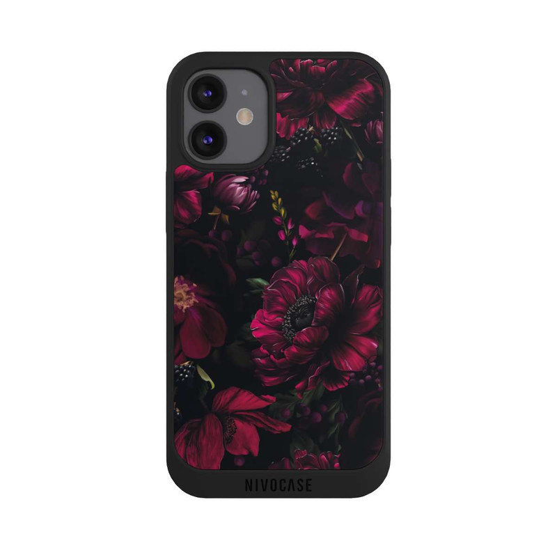 iPhone 12 mini NIVOpure Dark Red Flower Love
