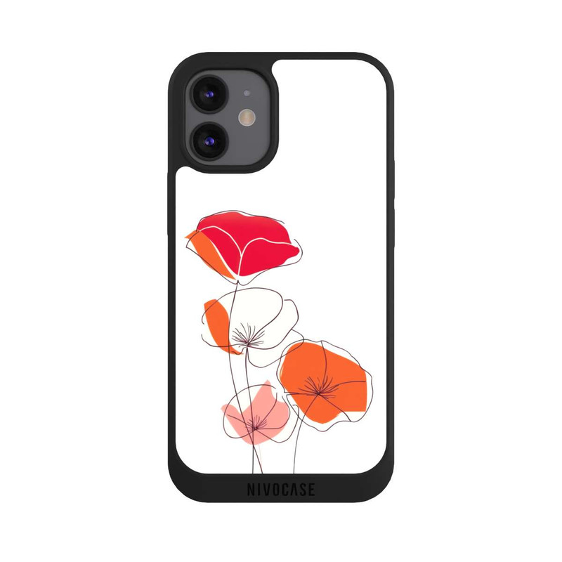 iPhone 12 mini NIVOpure Poppies Line Art