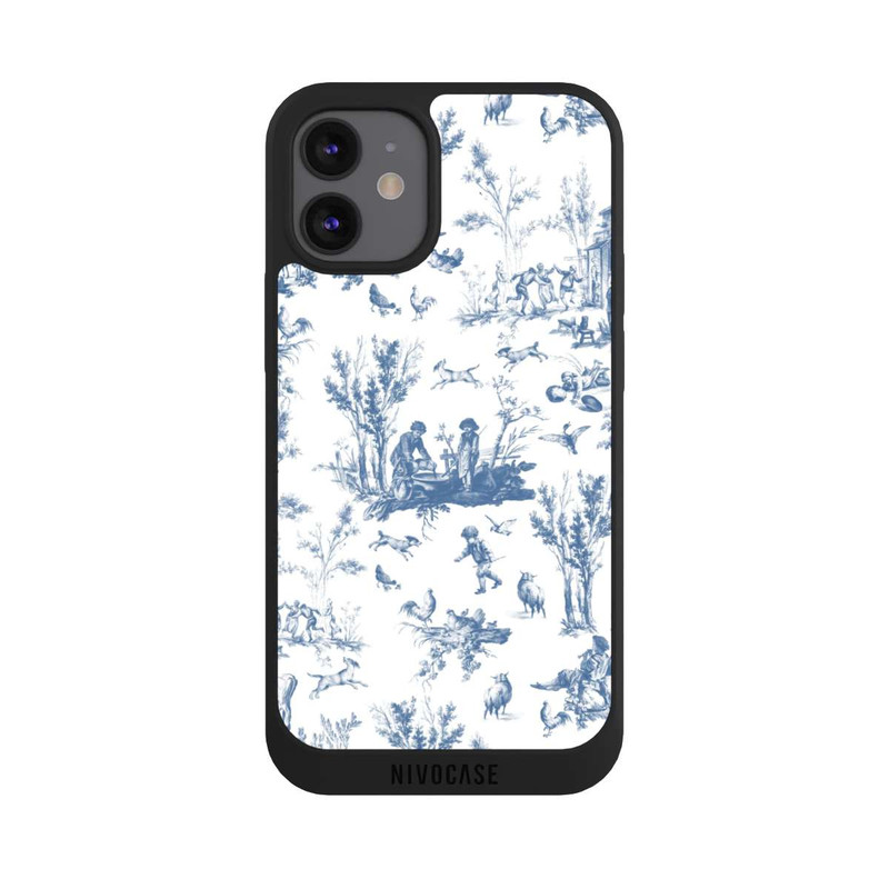 iPhone 12 mini NIVOpure Blaue Landschaft Vintage Keramik Pattern