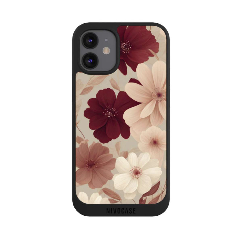 iPhone 12 mini NIVOpure Romantic Flowers Beige with AI