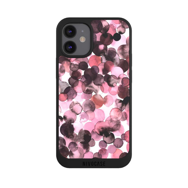 iPhone 12 mini NIVOpure Purple Dots Watercolor