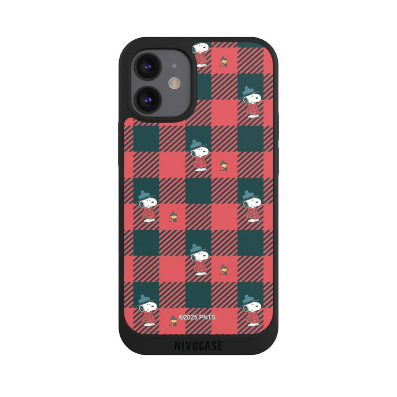iPhone 12 mini NIVOpure Peanuts Rot Schottenmuster