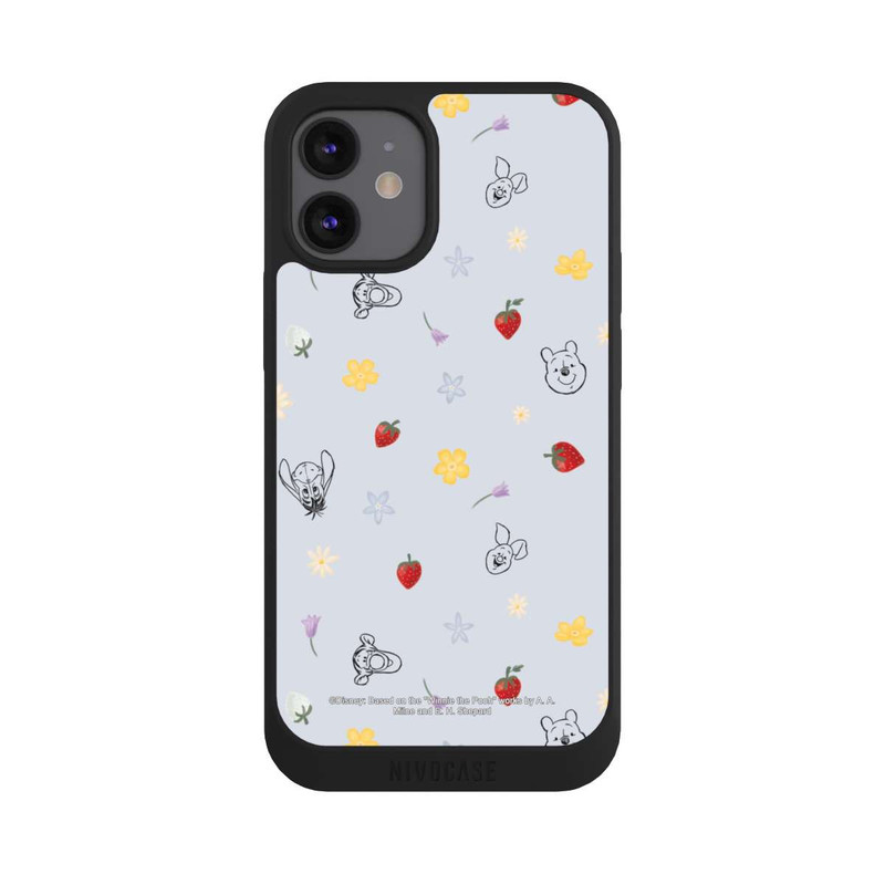 iPhone 12 mini NIVOpure Winnie Puuh und Freunde Erdbeer Muster Blau
