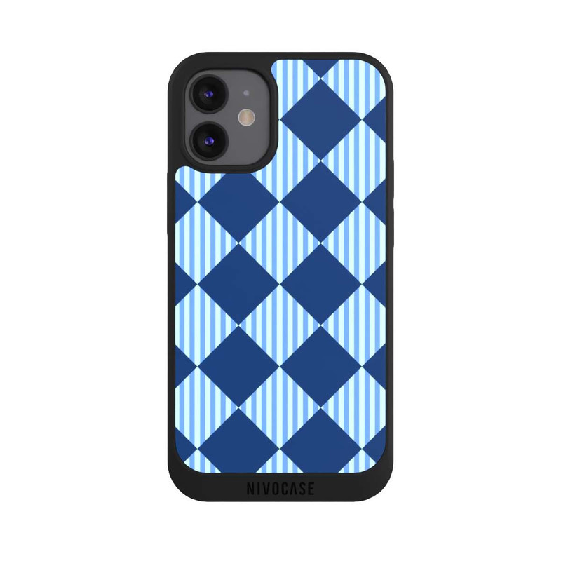 iPhone 12 mini NIVOpure Diamond Pattern Blue