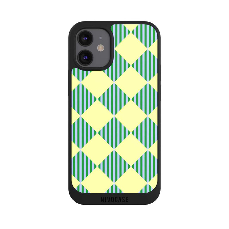 iPhone 12 mini NIVOpure Rauten Muster Gelb