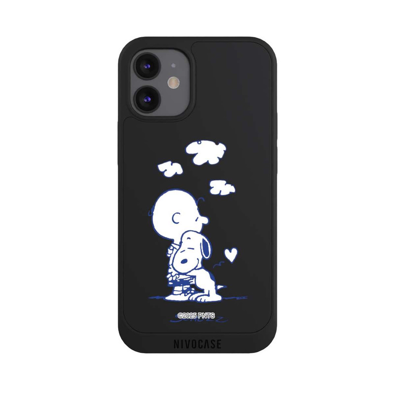 iPhone 12 mini NIVOpure Peanuts Charlie Brown Snoopy Hug Transparent