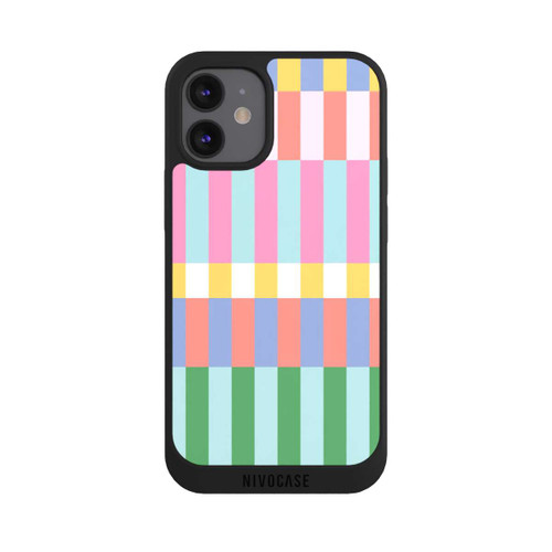 Apple iPhone 12 mini NIVOpure Checked Theme Pastel