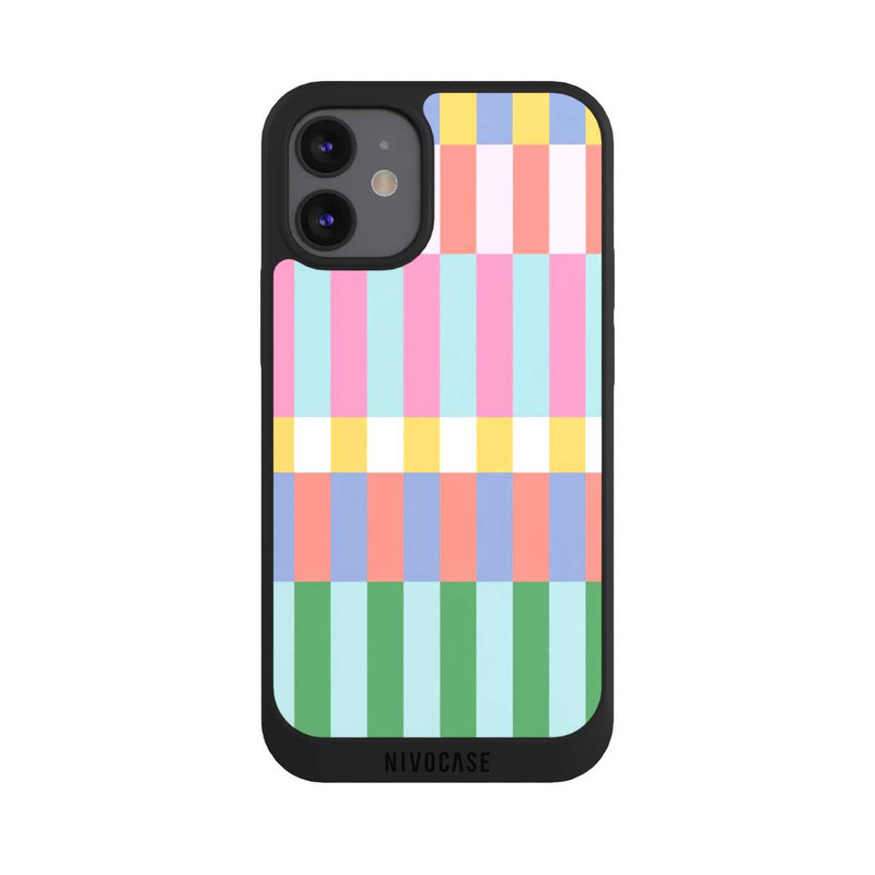 iPhone 12 mini NIVOpure Checked Theme Pastel