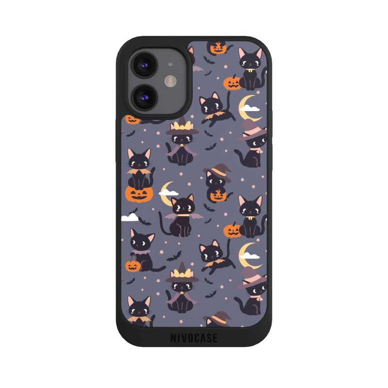iPhone 12 mini NIVOpure Cute Halloween Witch Cats and Pumpkins