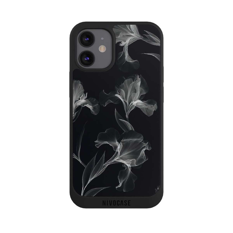 iPhone 12 mini NIVOpure Fleurs en Noir et Blanc Radiographie