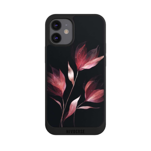 Apple iPhone 12 mini NIVOpure Burgunderrote Blume Negativ