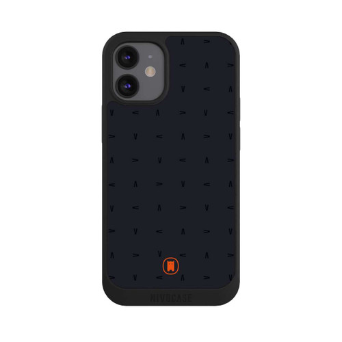 Apple iPhone 12 mini NIVOpure Nivocase Muster Dunkelgrau