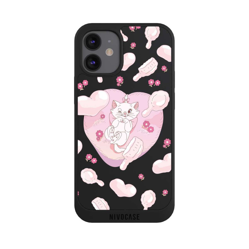 iPhone 12 mini NIVOpure Aristochats Marie Cœurs Rose Transparent