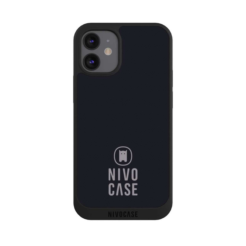 iPhone 12 mini NIVOpure Nivocase Logo Black Grey