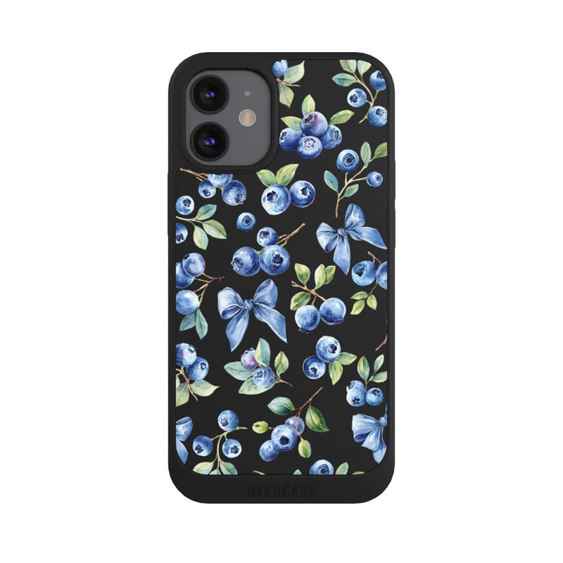 iPhone 12 mini NIVOpure Nœuds myrtilles transparents avec IA