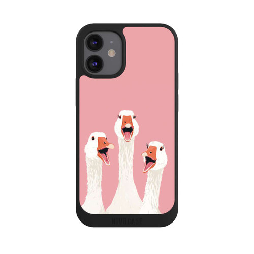 Apple iPhone 12 mini NIVOpure Drei Gänse Rosa mit KI