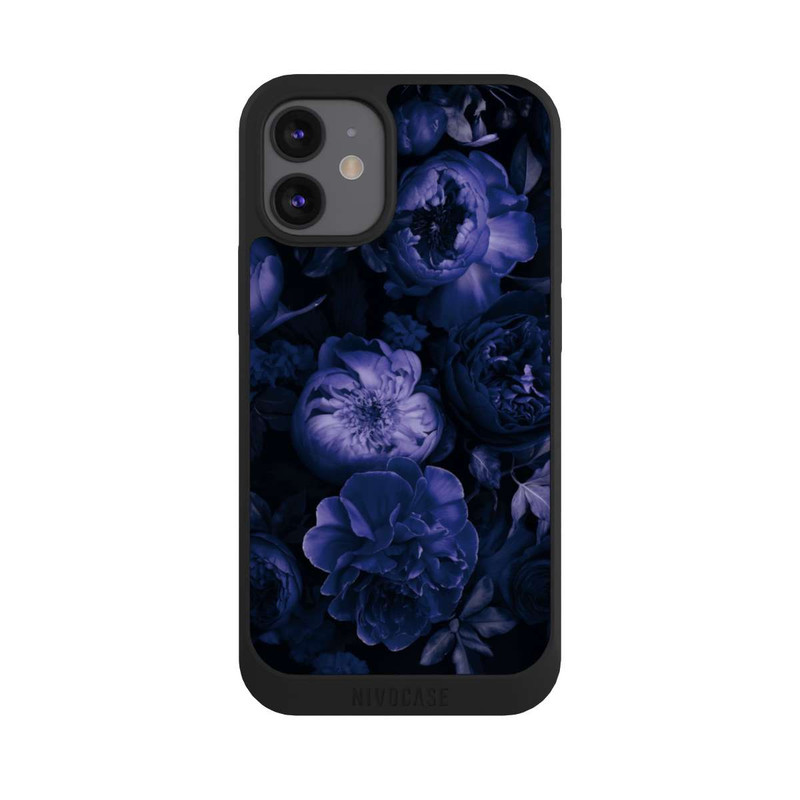 iPhone 12 mini NIVOpure Victorian Grandeur Large Flowers Purple Mit KI
