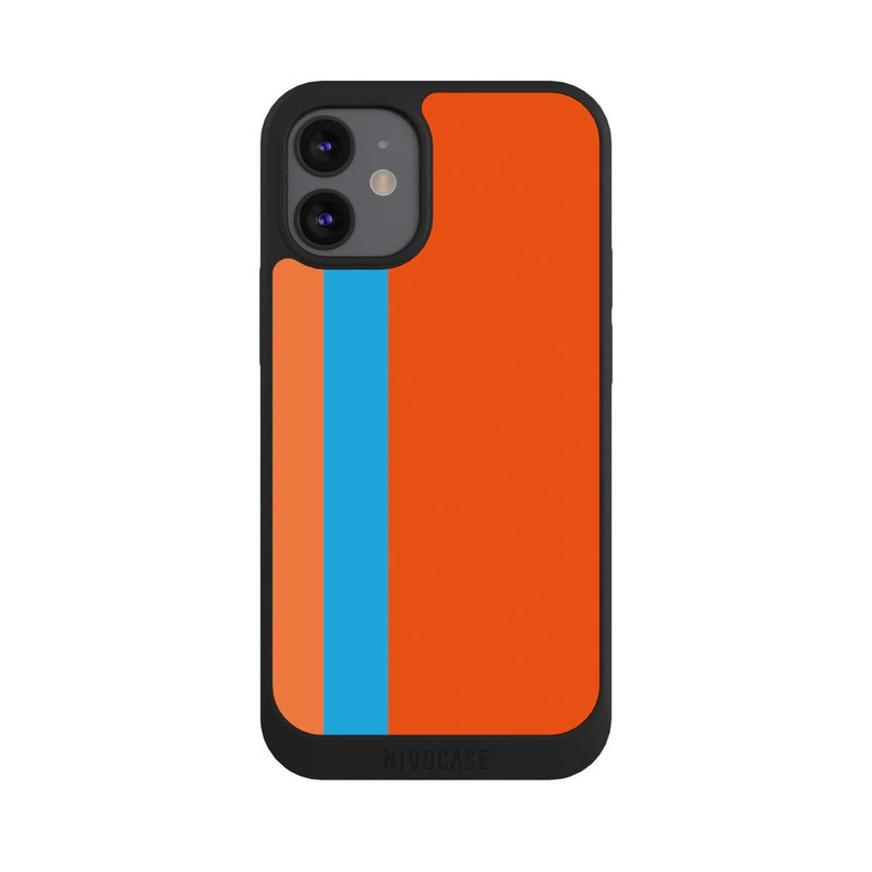 iPhone 12 mini NIVOpure Streifen Orange Blau