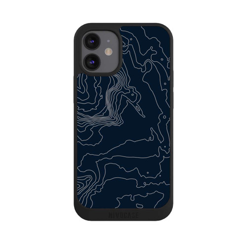 Apple iPhone 12 mini NIVOpure Berg Höhenlinien Dunkel