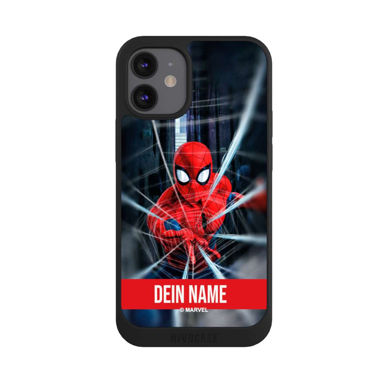 iPhone 12 mini NIVOpure Spiderman Webs in Action personnalisable