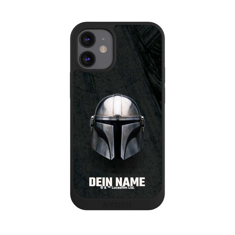 iPhone 12 mini NIVOpure Star Wars Mandalorian Black Helmet Personalisierbar