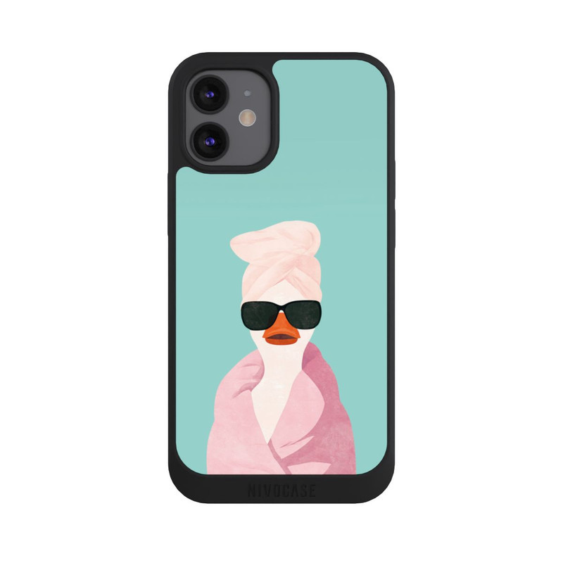iPhone 12 mini NIVOpure Ente Türkis Sonnenbrille Turban mit KI erstellt