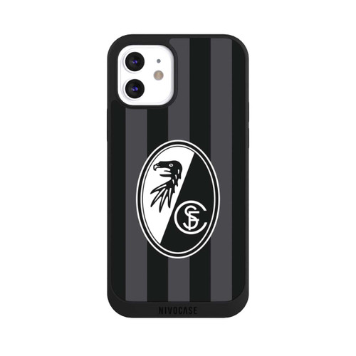 Apple iPhone 12 NIVOpure SC Freiburg - Grau Gestreift