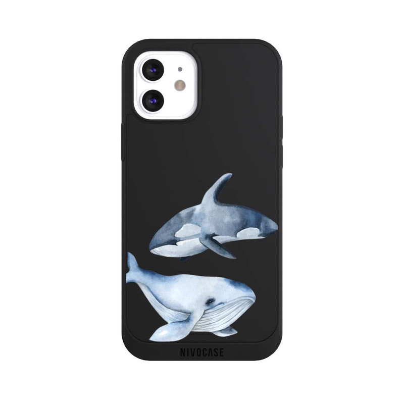 iPhone 12 NIVOpure Baleines transparentes