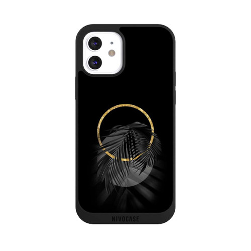 Apple iPhone 12 NIVOpure tropische Blätter schwarz