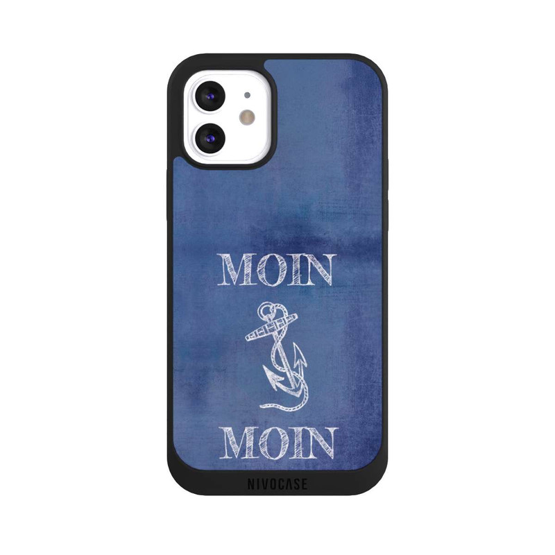 iPhone 12 NIVOpure Moin Anker grunge blau