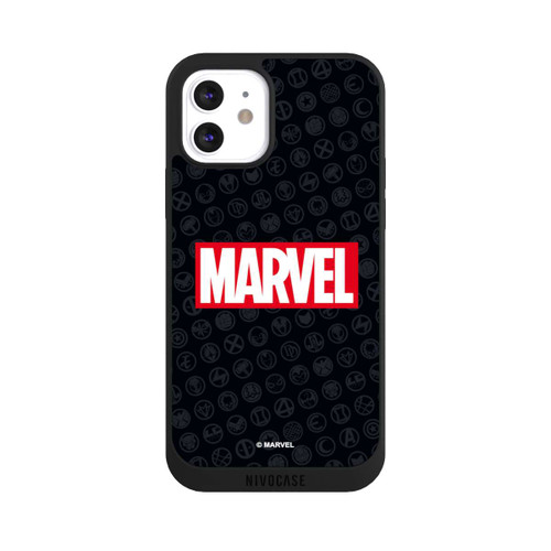 Apple iPhone 12 NIVOpure Marvel Logo Noir Rouge