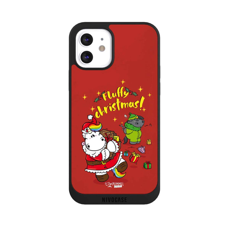 iPhone 12 NIVOpure Pummeleinhorn Fluffy Christmas Red