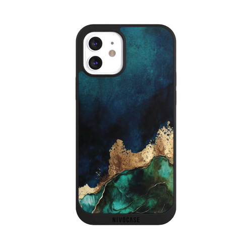 Apple iPhone 12 NIVOpure Petrolblau mit Gold