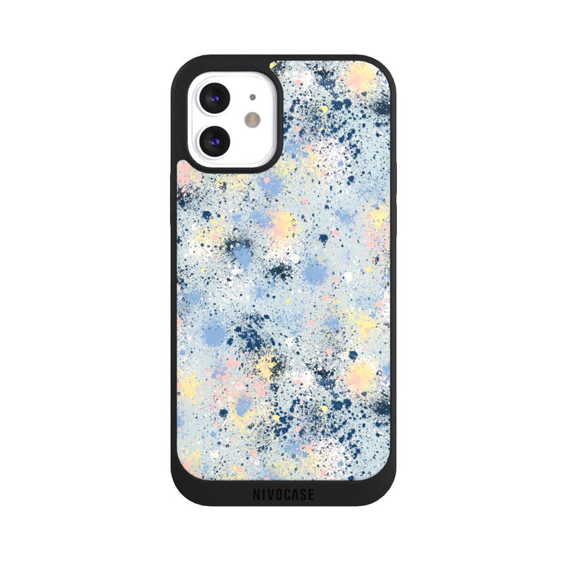 iPhone 12 NIVOpure Tintentropfen Staub Textur Blau