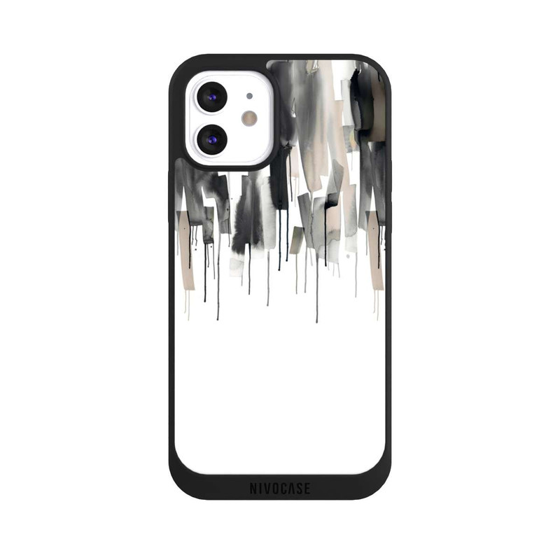 iPhone 12 NIVOpure Watery Stripes Japandi Black