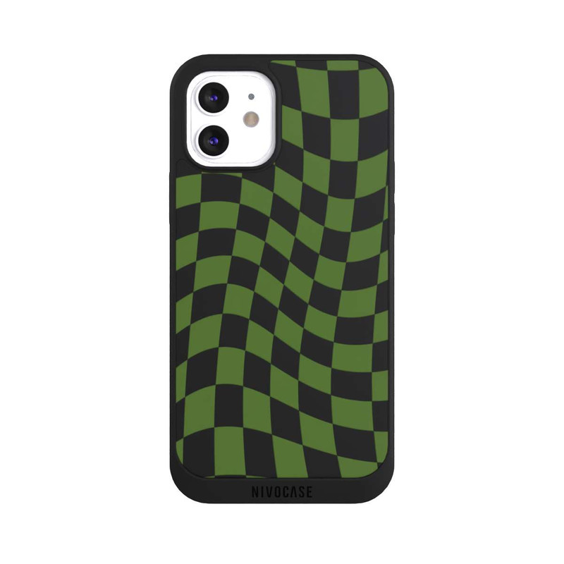 iPhone 12 NIVOpure Karo Grün 2