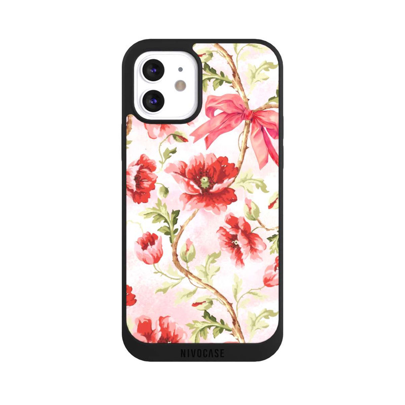iPhone 12 NIVOpure Poppies Pattern Pink