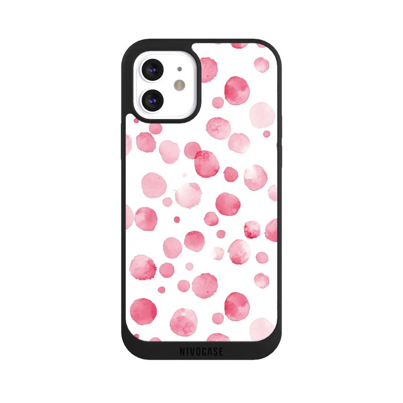 iPhone 12 NIVOpure Pink Dots Watercolor Pattern