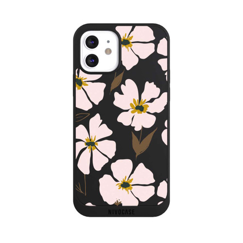 Apple iPhone 12 NIVOpure Simple Pastell Flowers Rose Transparent