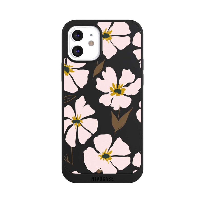 iPhone 12 NIVOpure Simple Pastell Flowers Rose Transparent