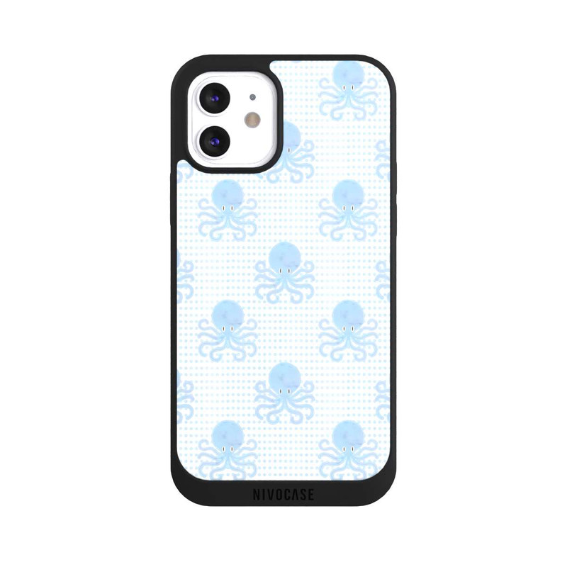 iPhone 12 NIVOpure Blue Watercolor Octopus