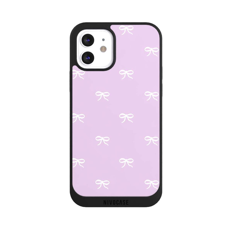iPhone 12 NIVOpure Bow Pattern Lilac