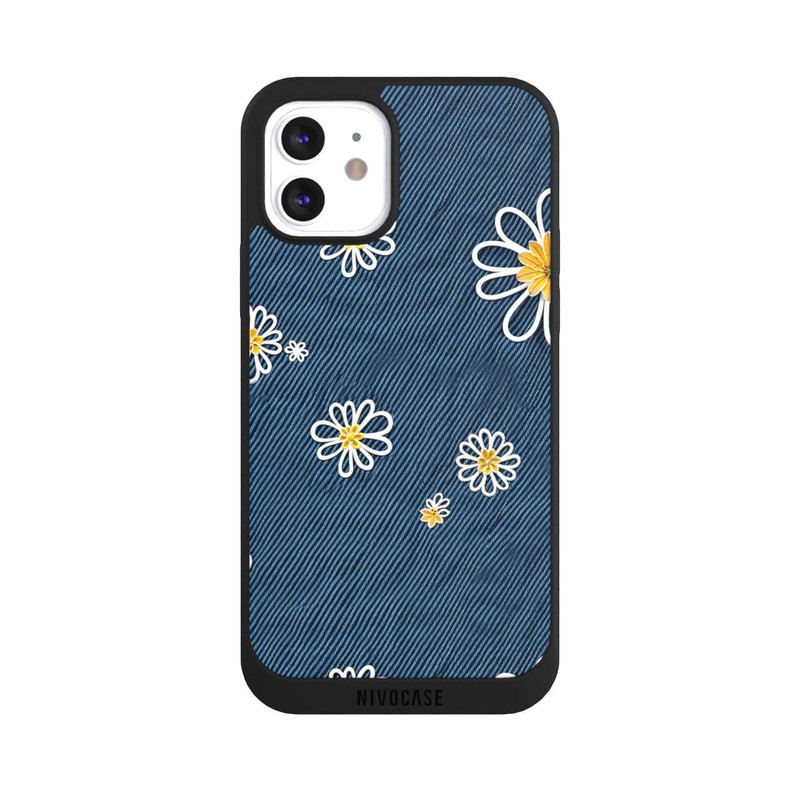 iPhone 12 NIVOpure Jeans Flowers Pattern with AI