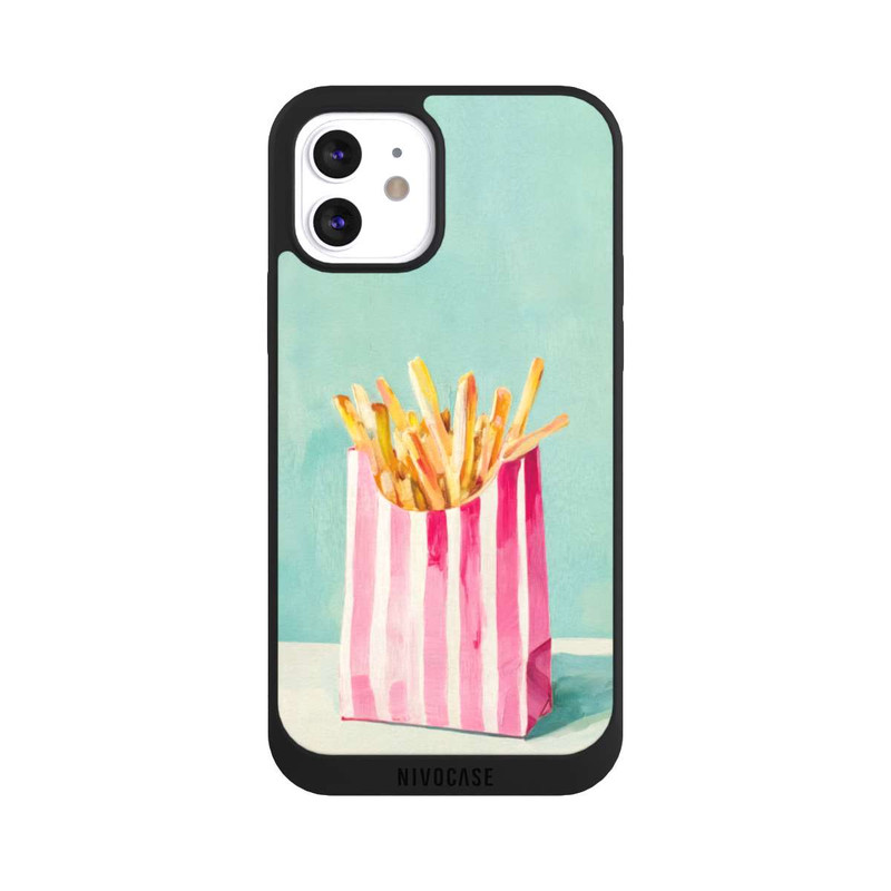 iPhone 12 NIVOpure Retro Fries Blue Watercolor