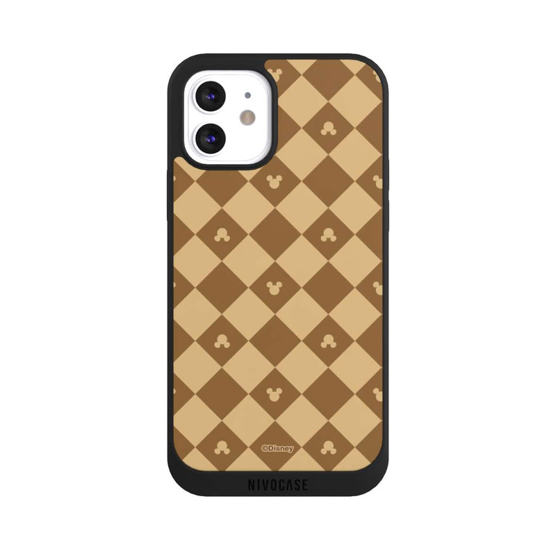 iPhone 12 NIVOpure Mickey Pattern Beige Brown